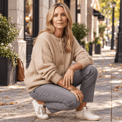 Leanna | Women's Oversized Button-Up Layering Cardigan