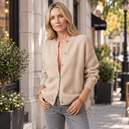 Leanna | Women's Oversized Button-Up Layering Cardigan