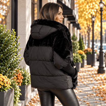 Helena | Women's Winter Short Hooded Puffer Jacket