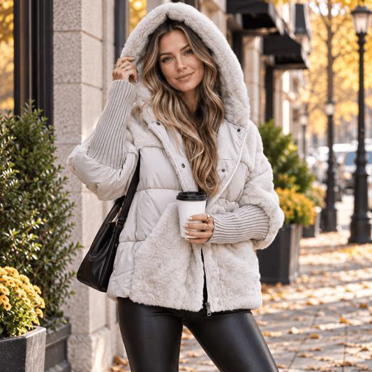 Helena | Women's Winter Short Hooded Puffer Jacket