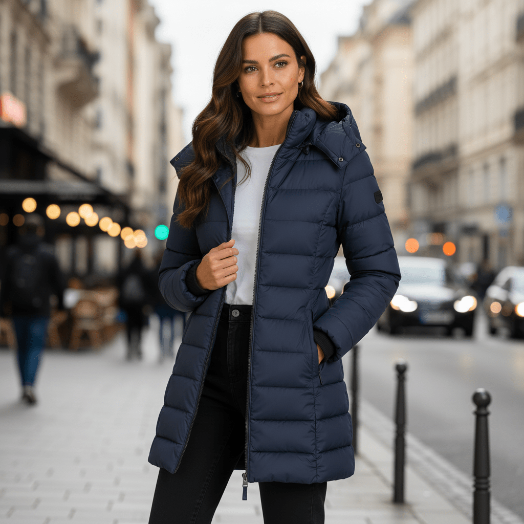 Keri | Parka acolchada de invierno con capucha para mujer
