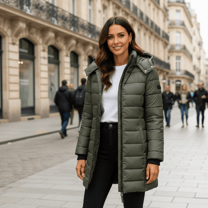 Keri | Parka acolchada de invierno con capucha para mujer