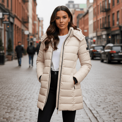 Keri | Parka acolchada de invierno con capucha para mujer