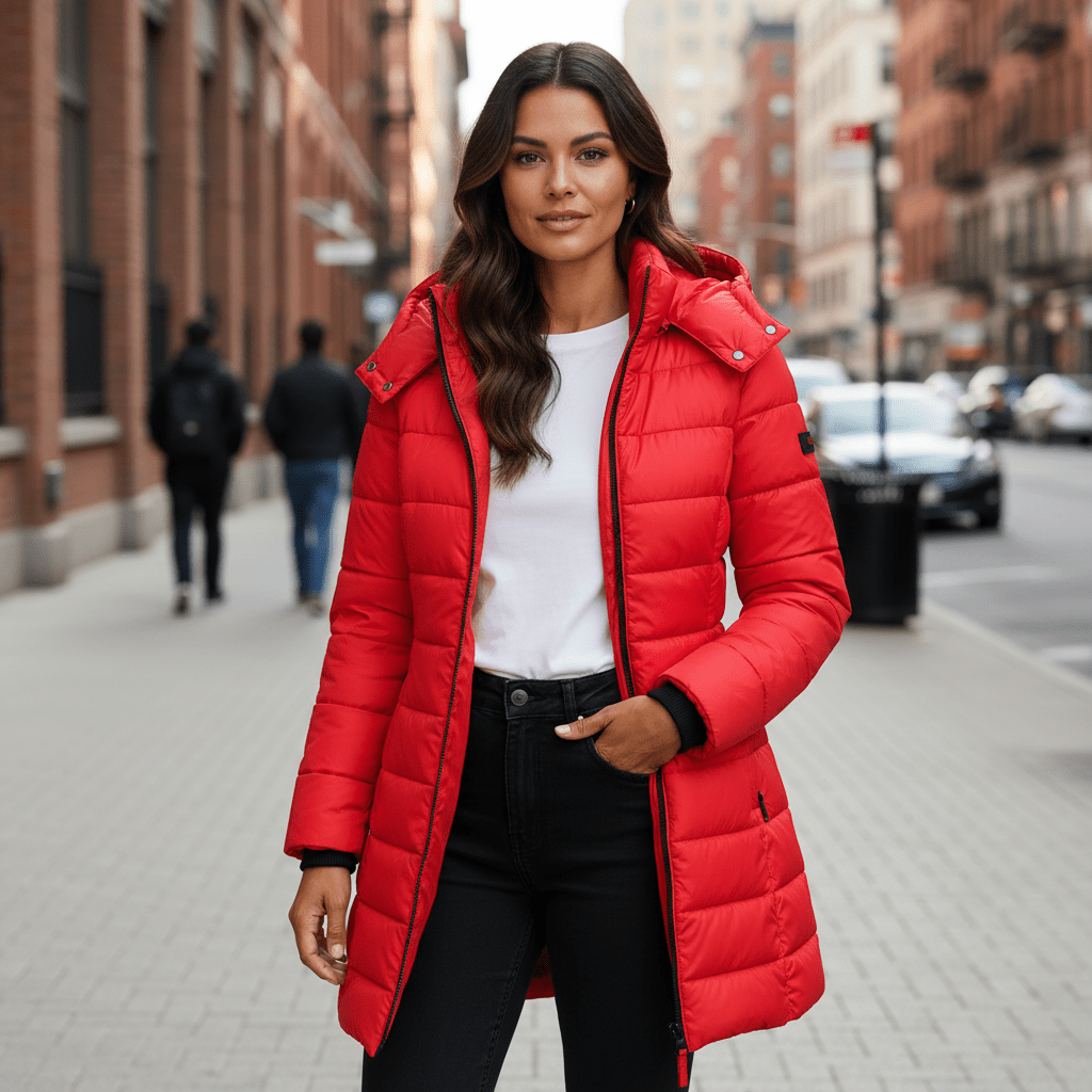 Keri | Parka acolchada de invierno con capucha para mujer