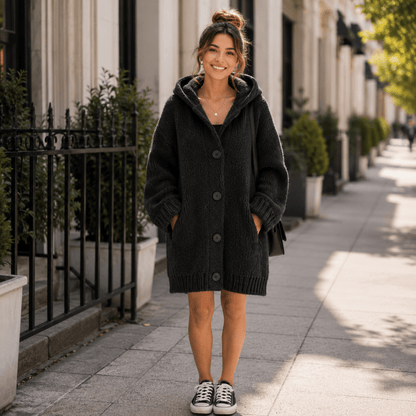 Kristine | Women's Hooded Long-Sleeve Cardigan for Layering