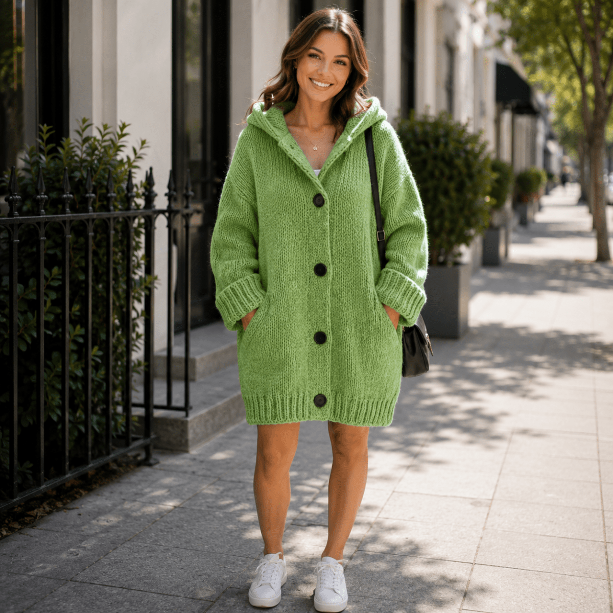 Kristine | Women's Hooded Long-Sleeve Cardigan for Layering