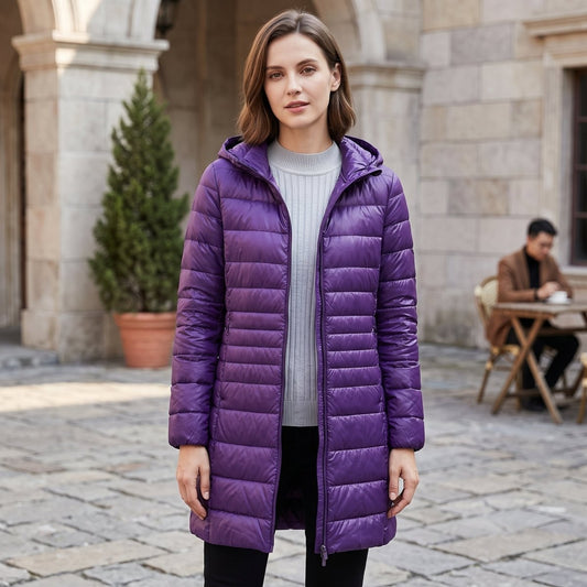 Julissa | Women's Quilted Hooded Longline Winter Puffer Coat