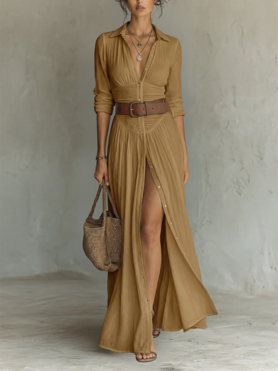 Aileen | Women's Collared Long Sleeve Work Dress