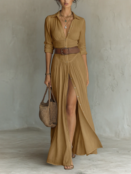 Aileen | Women's Collared Long Sleeve Work Dress