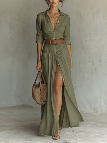 Aileen | Women's Collared Long Sleeve Work Dress