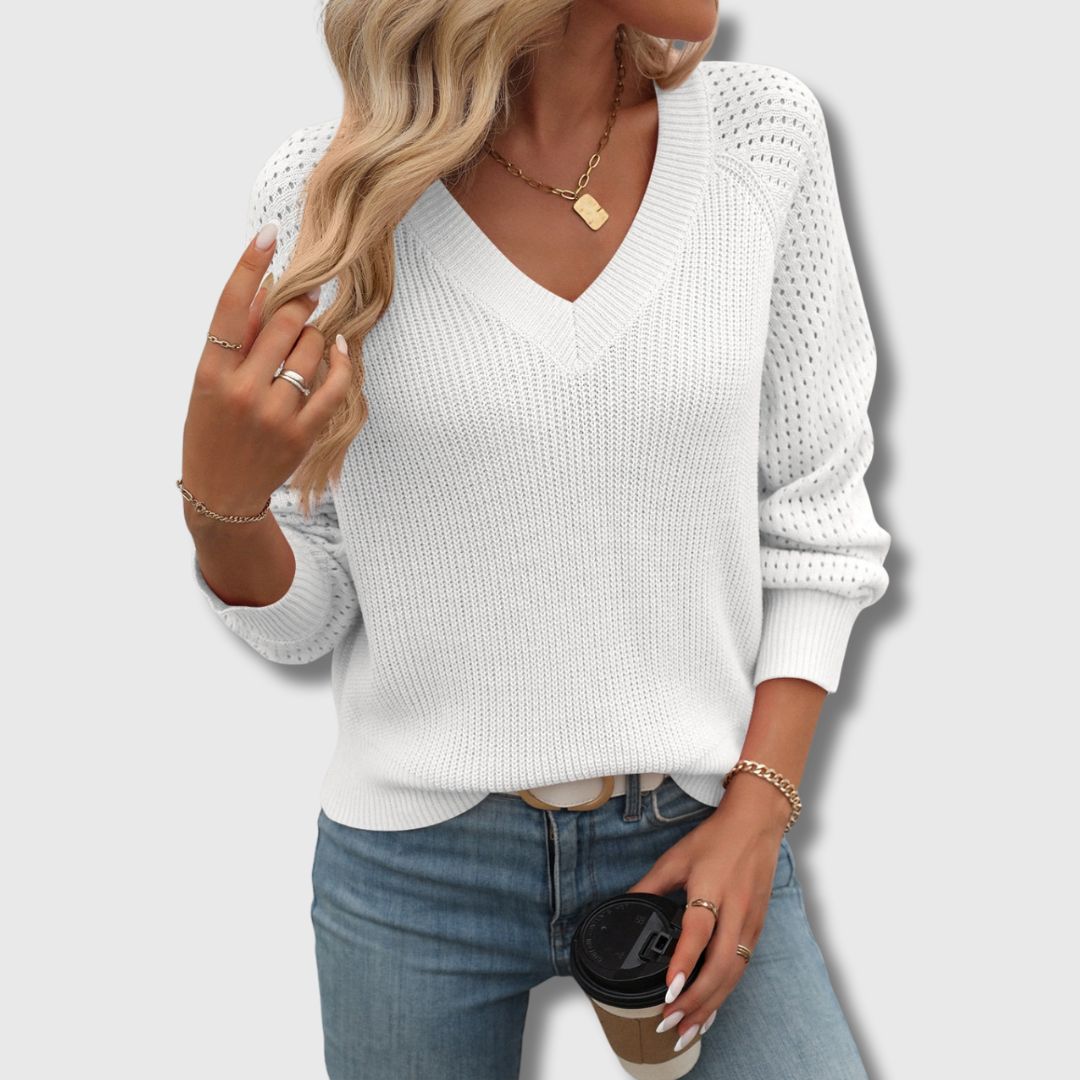 Sheryl | Women's V-Neck Knit Jumper for Workwear