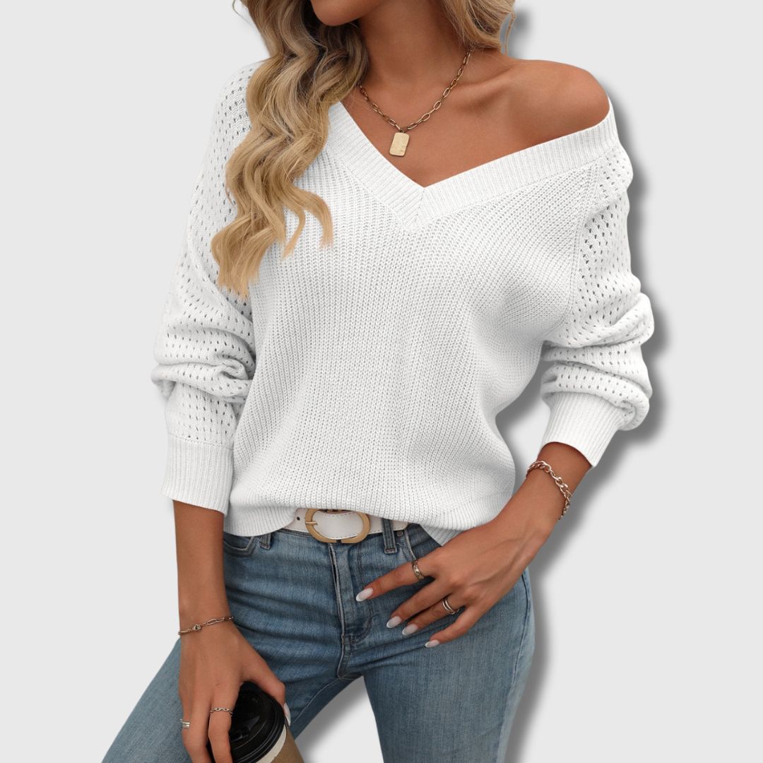 Sheryl | Women's V-Neck Knit Jumper for Workwear