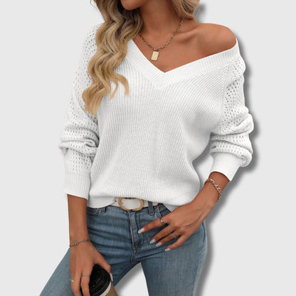 Sheryl | Women's V-Neck Knit Jumper for Workwear