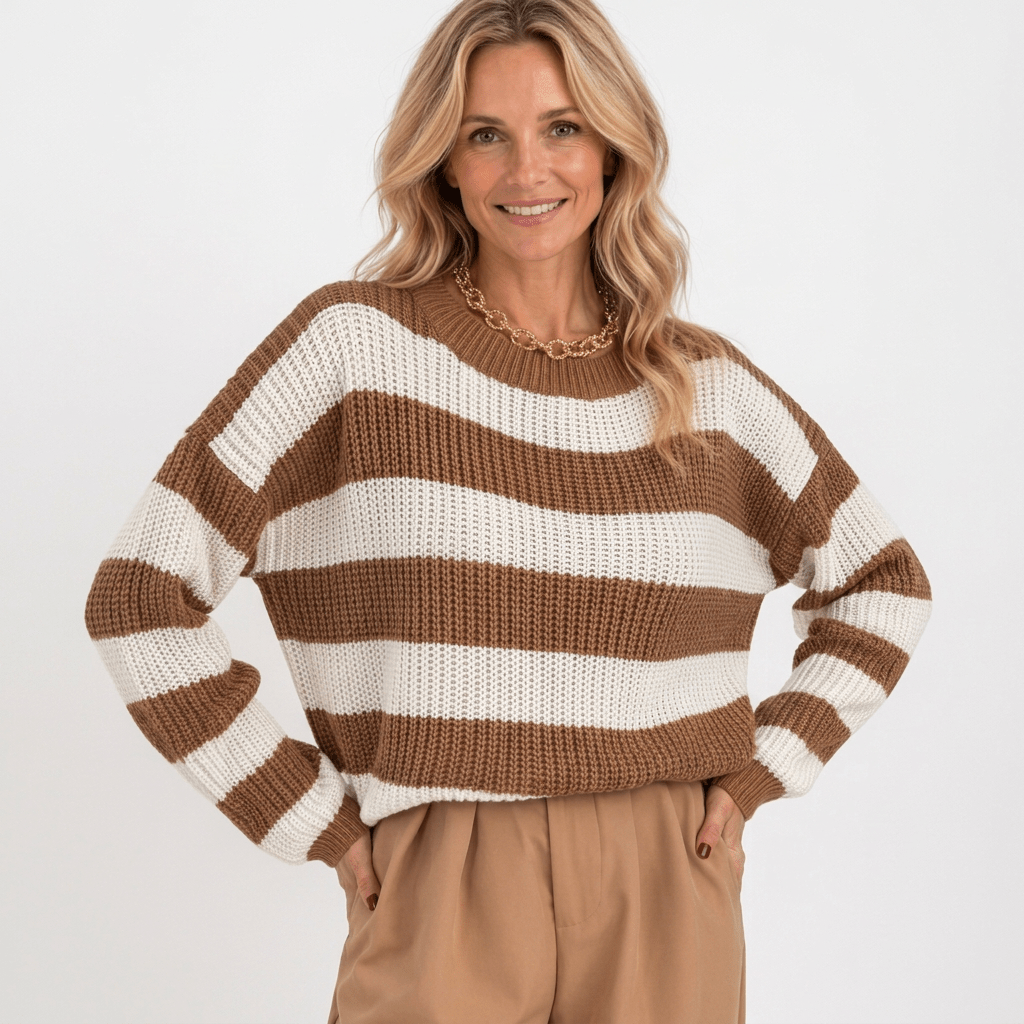 Vicky | Women's Winter Striped Knit Jumper