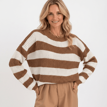 Vicky | Women's Winter Striped Knit Jumper