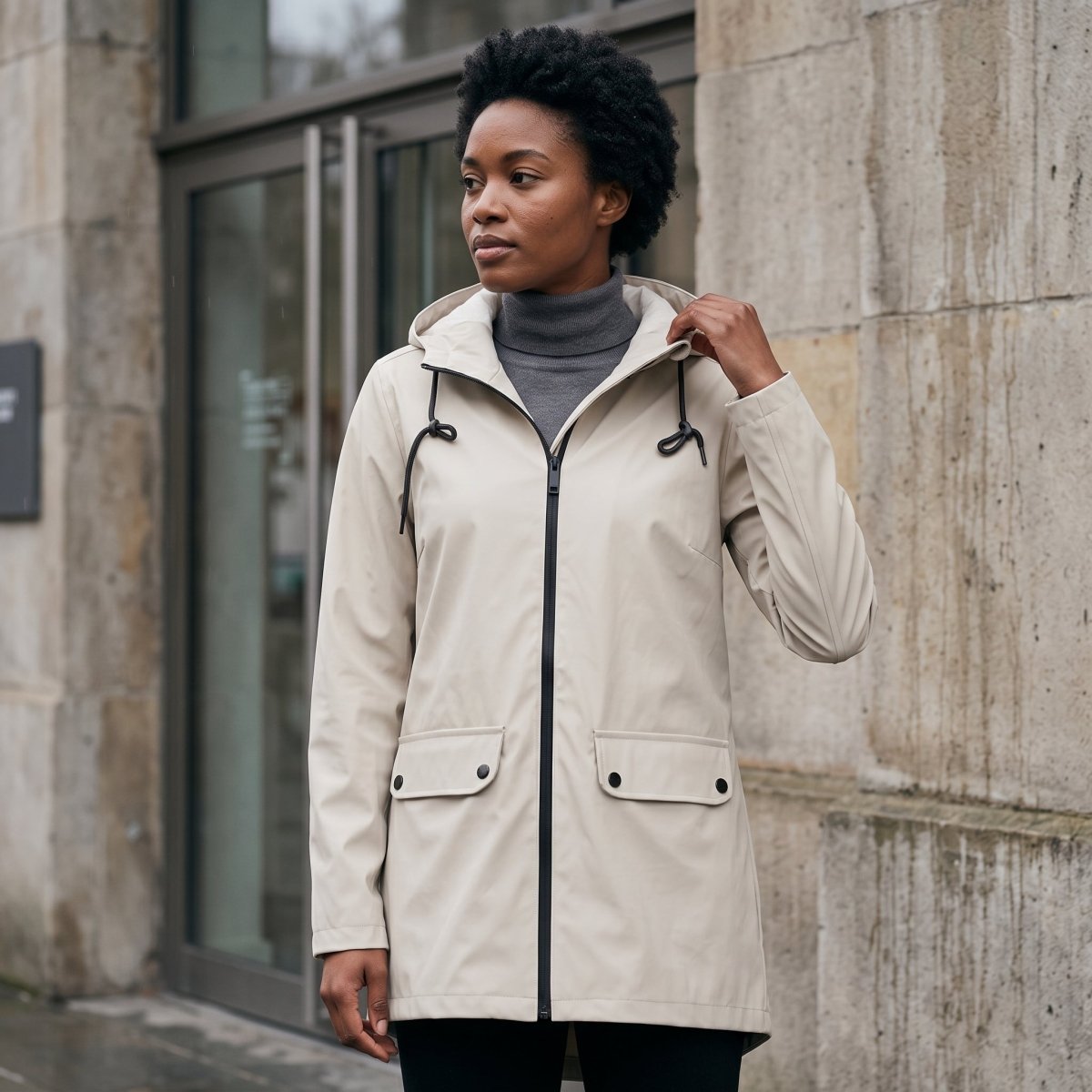 Kelley | Women's Hooded Longline Zip Utility Coat
