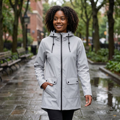 Kelley | Women's Hooded Longline Zip Utility Coat