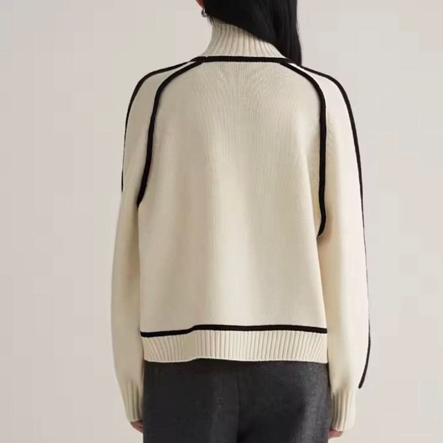 Aniya | Women's Colour-Block Turtleneck Jumper