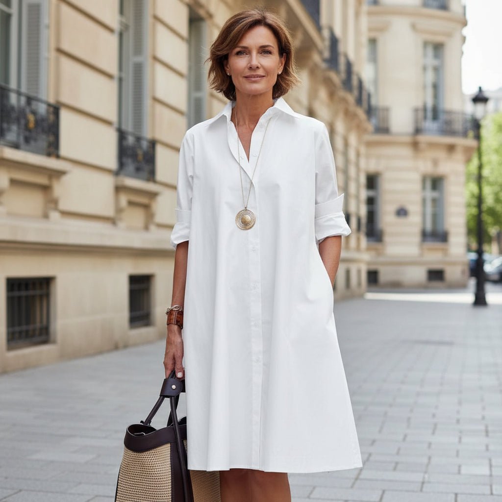 Shawna | Women's A-Line Shirt Dress with Pockets