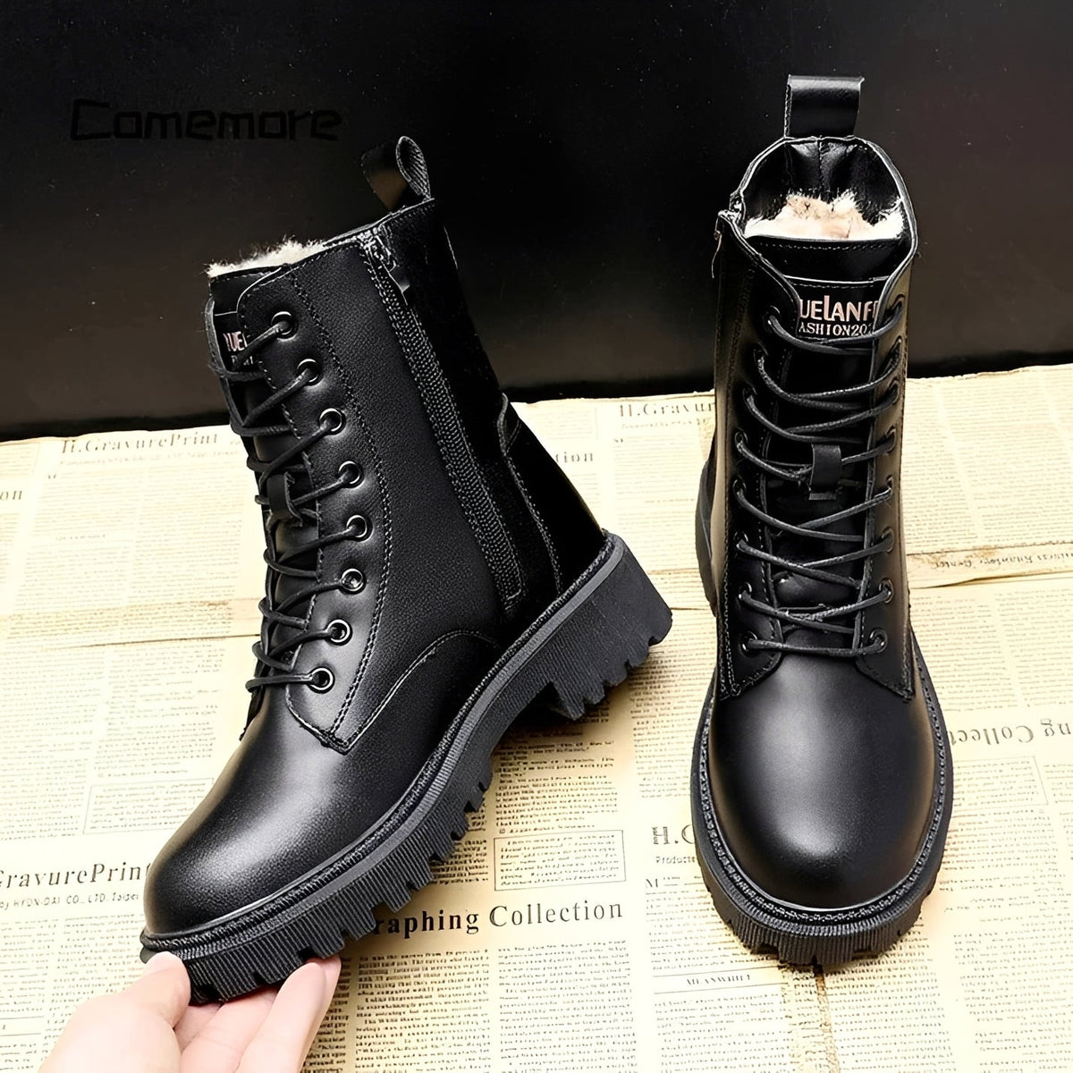Kiera | Women's Black Winter Cold-Weather Boots