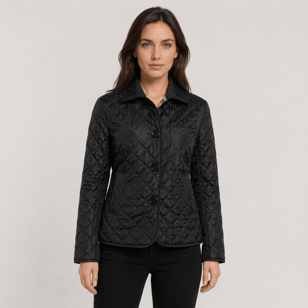 Jena | Women's Quilted Button-Front Collared Jacket