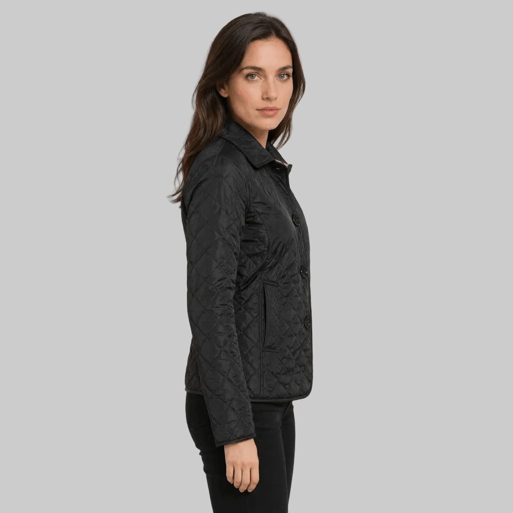 Jena | Women's Quilted Button-Front Collared Jacket
