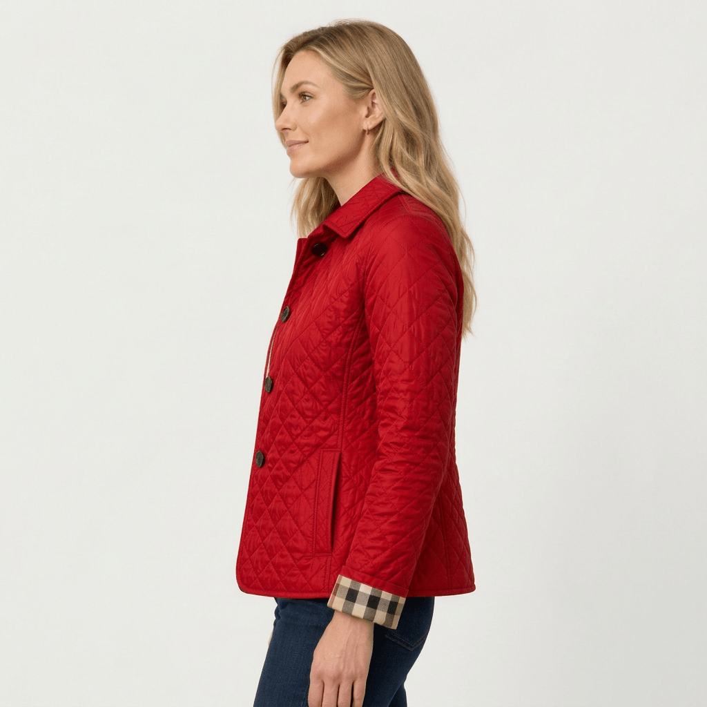 Jena | Women's Quilted Button-Front Collared Jacket