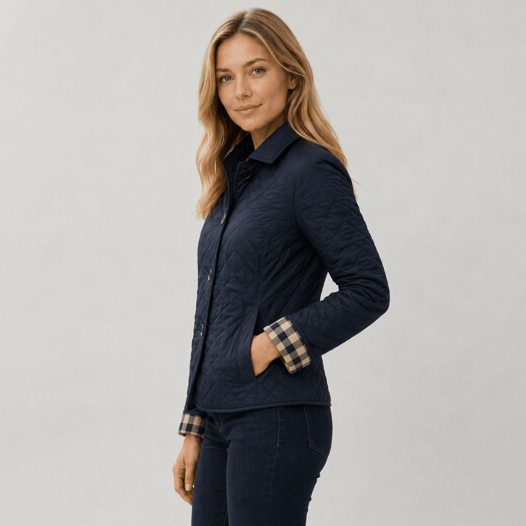 Jena | Women's Quilted Button-Front Collared Jacket