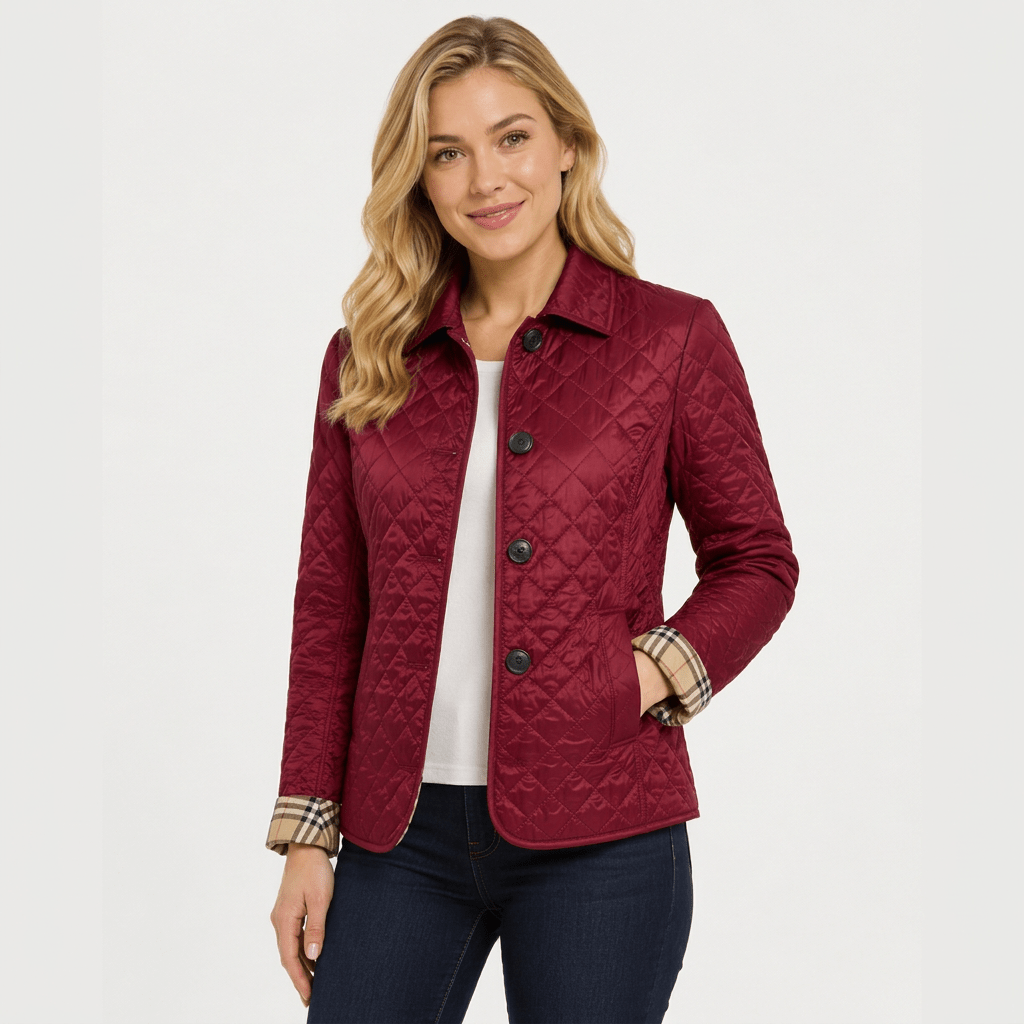 Jena | Women's Quilted Button-Front Collared Jacket