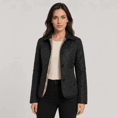 Jena | Women's Quilted Button-Front Collared Jacket