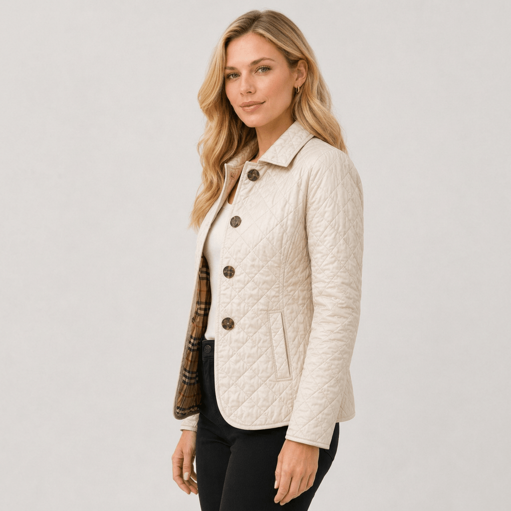 Jena | Women's Quilted Button-Front Collared Jacket