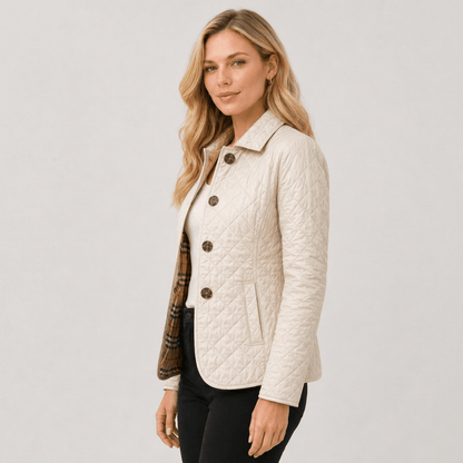 Jena | Women's Quilted Button-Front Collared Jacket