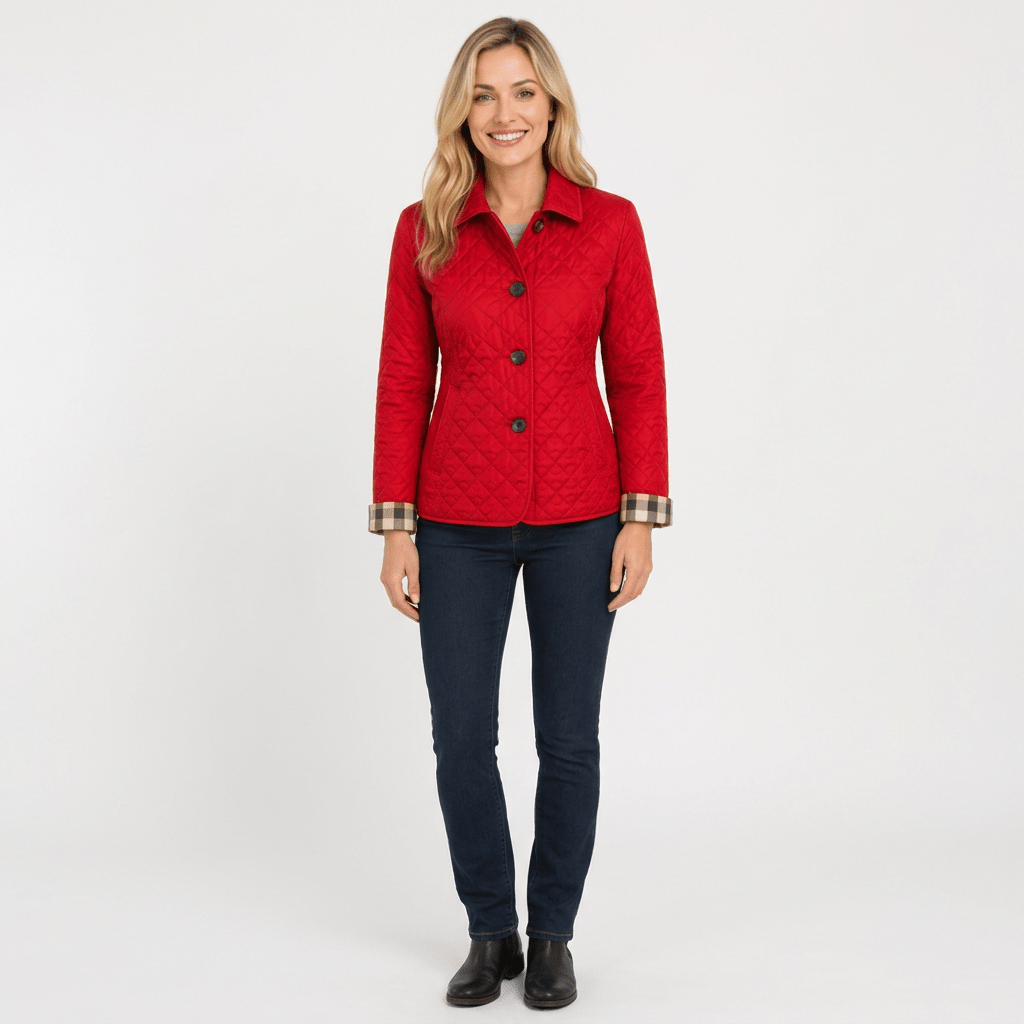 Jena | Women's Quilted Button-Front Collared Jacket