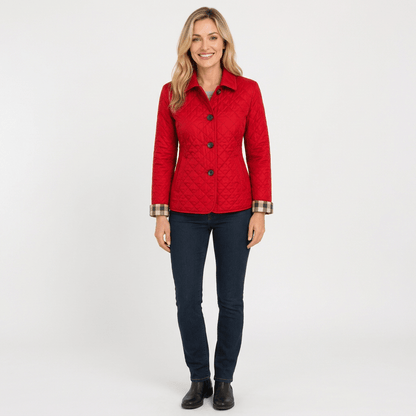 Jena | Women's Quilted Button-Front Collared Jacket