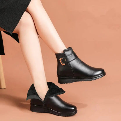 Shari | Women's Flat Winter Ankle Boots with Supportive Sole