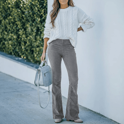 Liza | Pantalones acampanados de pana para mujer de cintura alta