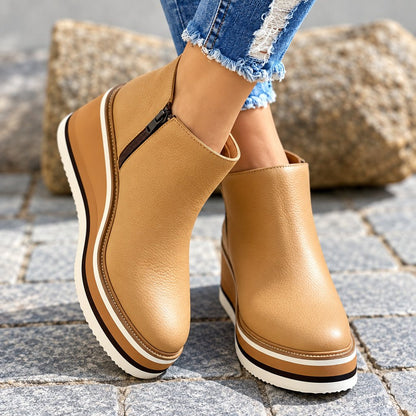 Hollie | Women's Platform Wedge Ankle Boots