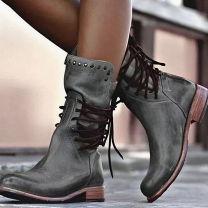 Cortney | Women's Studded Lace-Up Ankle Boots