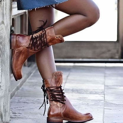 Cortney | Women's Studded Lace-Up Ankle Boots