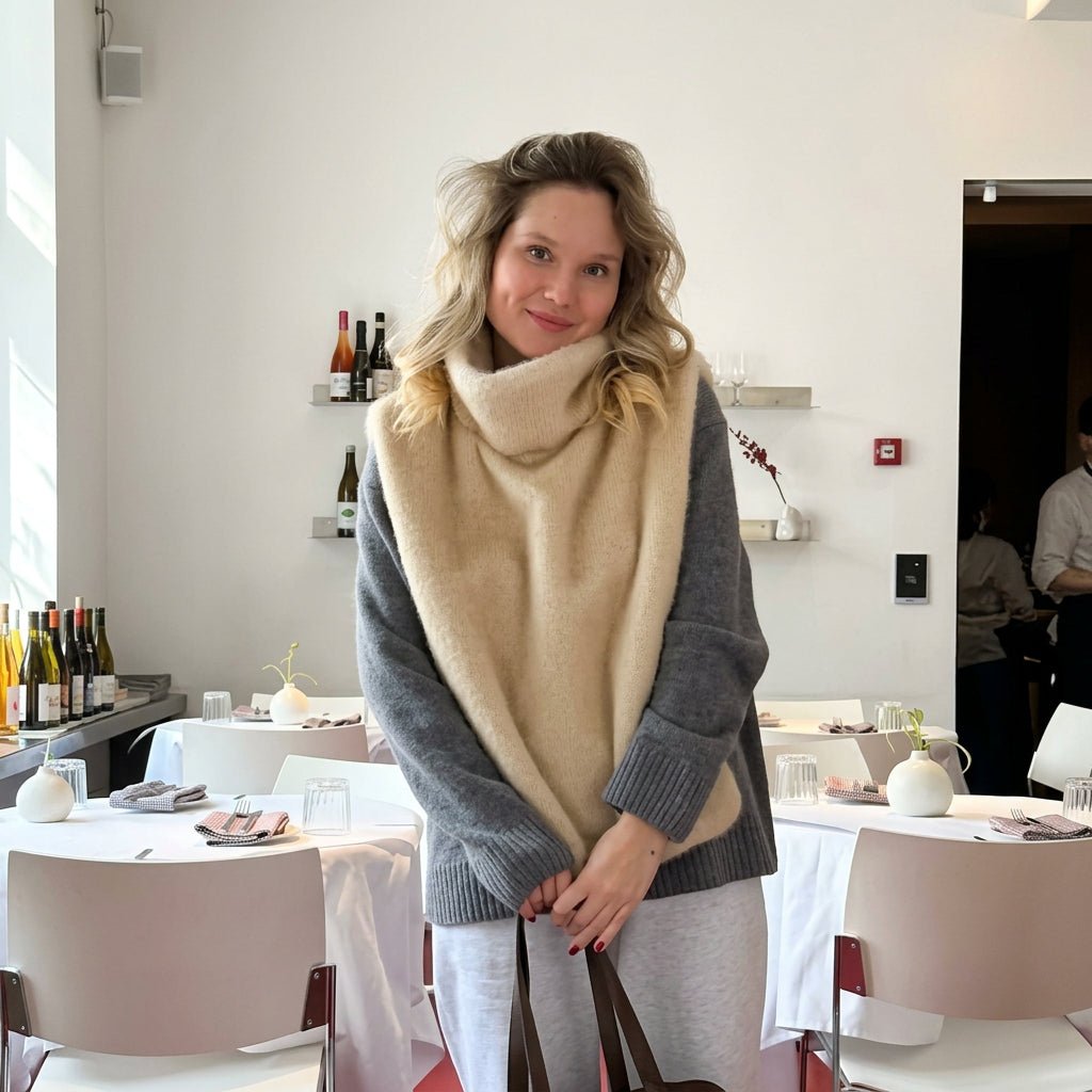 Emmalee | Chaleco de invierno de piel sintética con cuello alto para mujer
