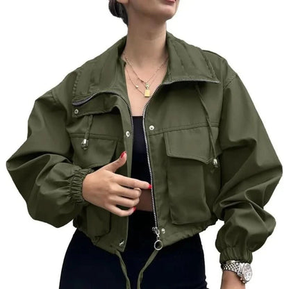 Alyssa | Women's Structured Cropped Trench Jacket