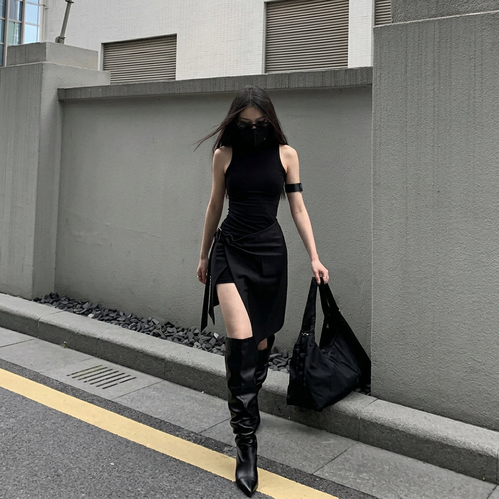 Kadence | Botas hasta la rodilla de punta fina para mujer