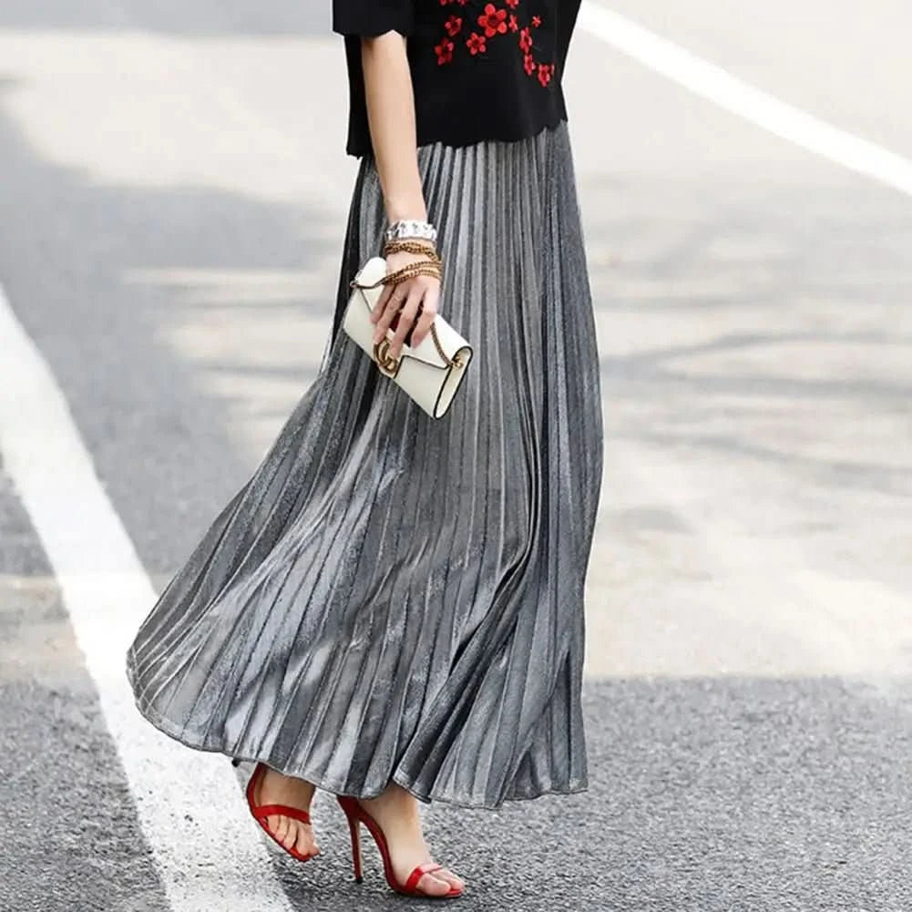 Kira | Women's Pleated High-Waist Maxi Skirt
