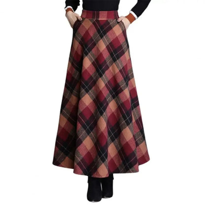 Katelyn | Women's Plaid High-Waisted Winter Skirt