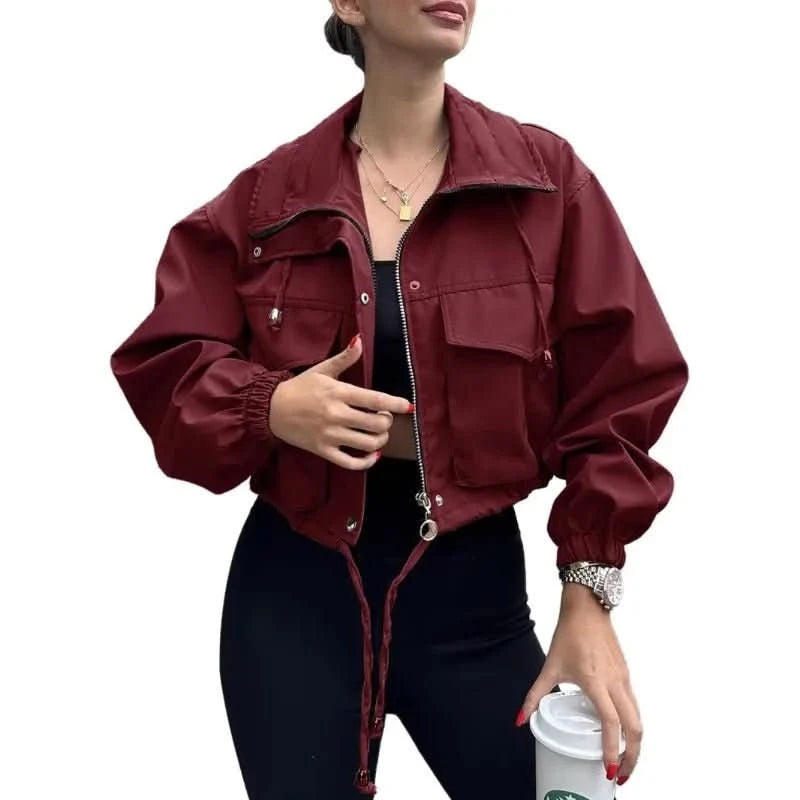 Alyssa | Women's Structured Cropped Trench Jacket