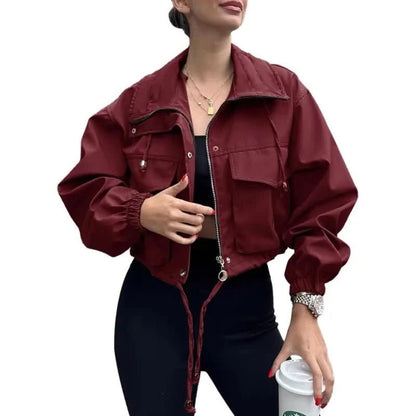 Alyssa | Women's Structured Cropped Trench Jacket