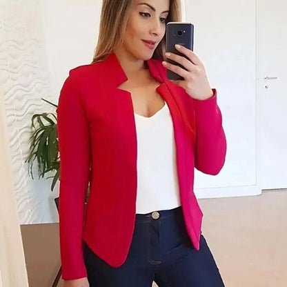 Lindsay | Leichter Damenblazer fürs Büro mit offenem Vorderteil