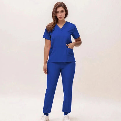 Brenda | Medizinisches Kasack-Set mit V-Ausschnitt und Jogginghose für Damen