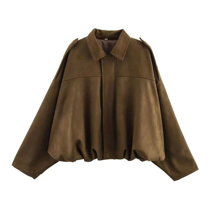 Denise | Women's Bat Sleeve Zip-Up Jacket Casual Outerwear