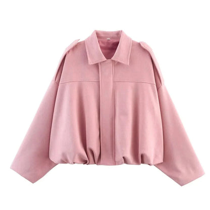Denise | Women's Bat Sleeve Zip-Up Jacket Casual Outerwear